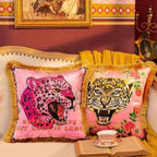 Luxury Style Cushion with Bold Royal Panther Artwork