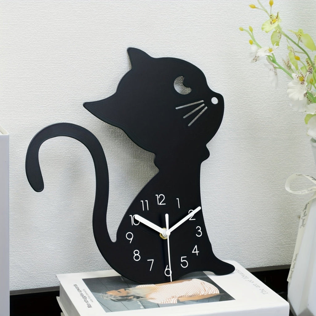 Playful Cat Wall Clock | Contemporary Interior Decor Style
