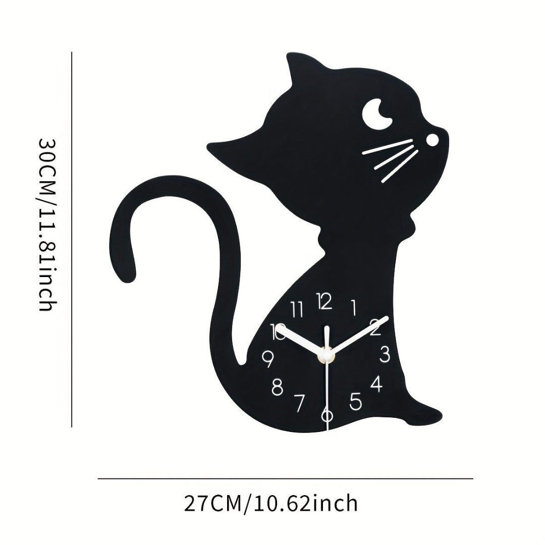Playful Cat Wall Clock | Contemporary Interior Decor Style