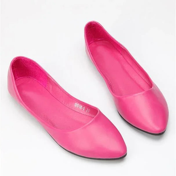 Women’s Elegant Ballerinas with Timeless Design Pink Red