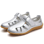 Women’s Casual Cutout Walking Sandals for Spring and Summer Silver