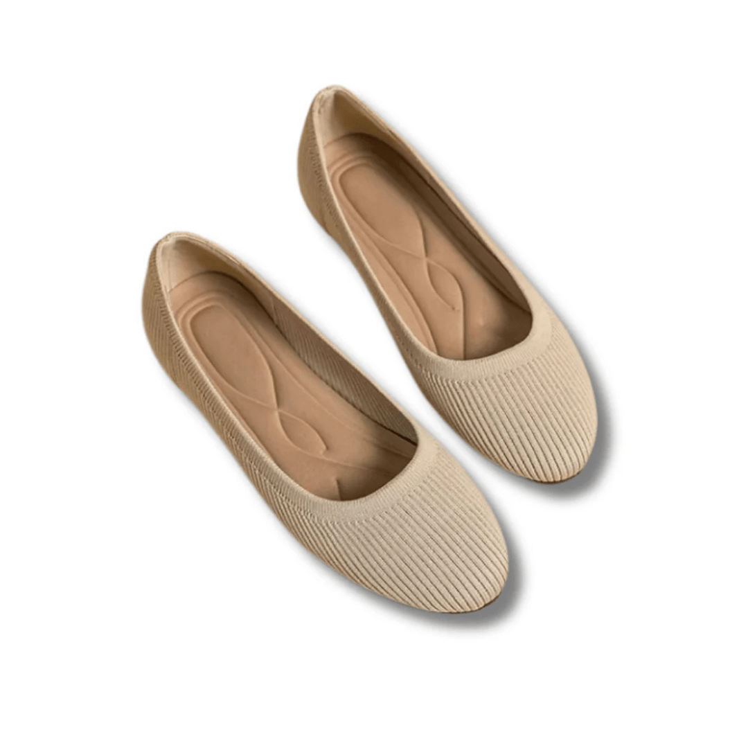 Women’s Elegant Comfortable Ballerina Shoes Beige