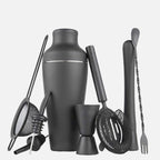 Black Matte Cocktail Shaker Set | Modern Mixology Set Tools Black