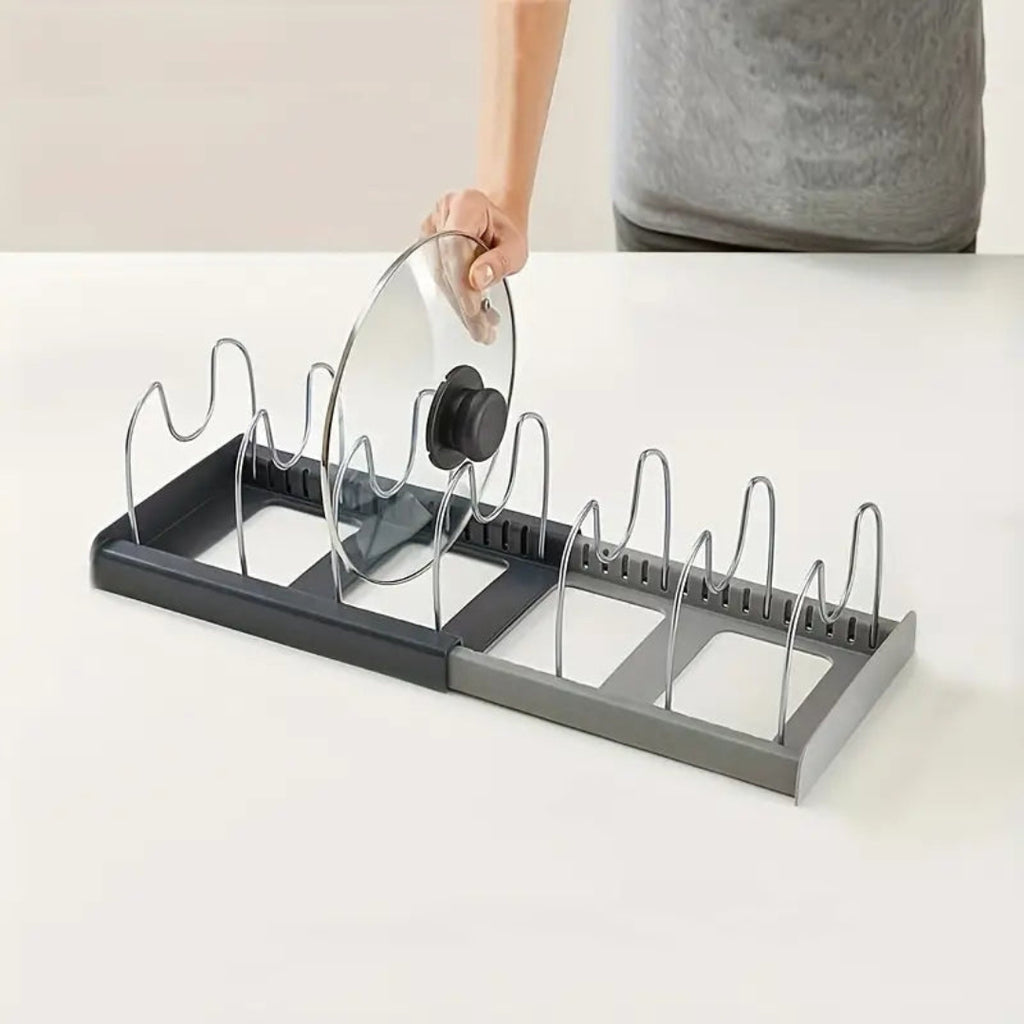 Expandable Cookware Organizer | Flexible Kitchen Storage 7 Separators