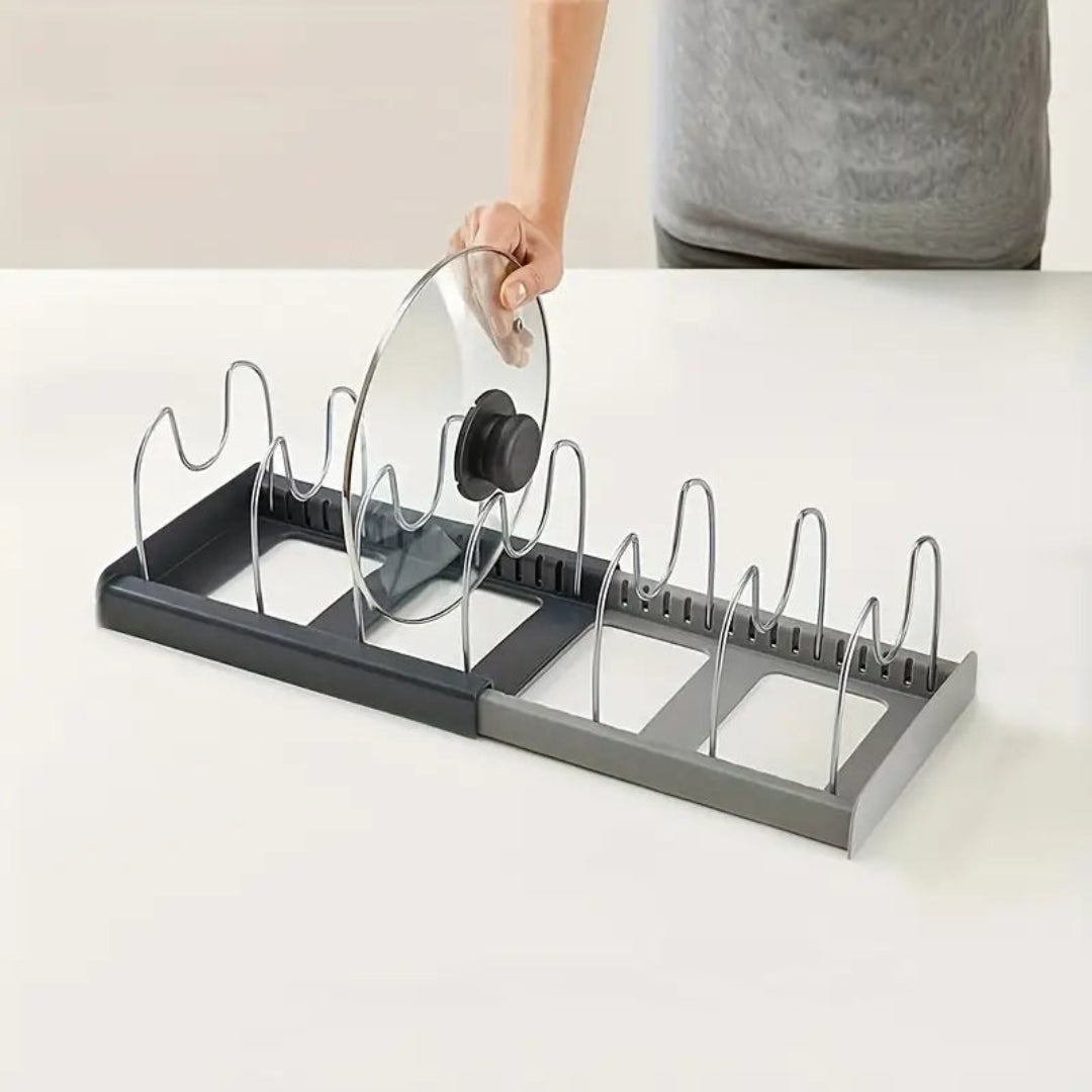 Expandable Cookware Organizer | Flexible Kitchen Storage 7 Separators