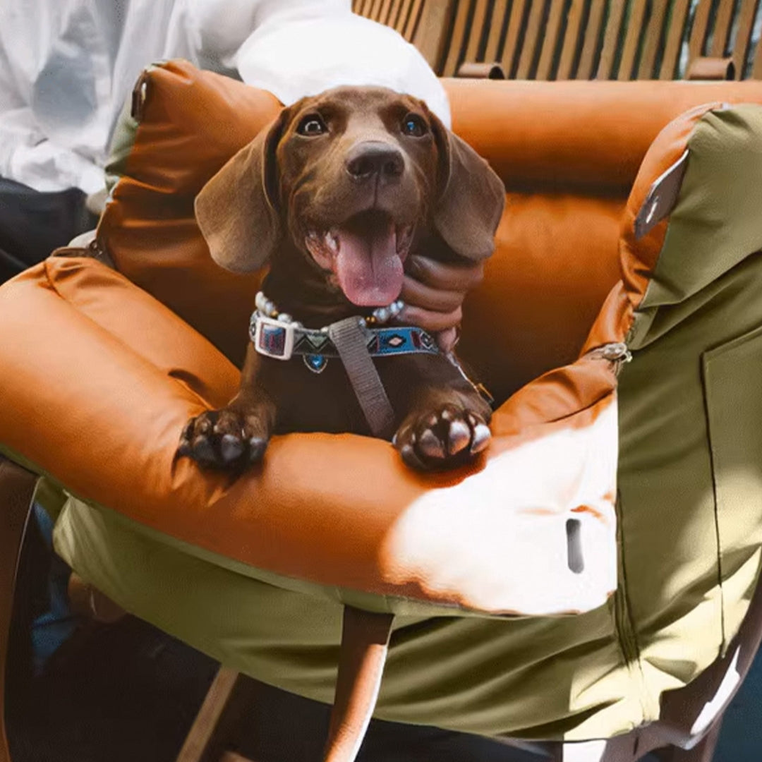 Premium Dog Booster Car Bed | Elevated Safe Ride Comfort