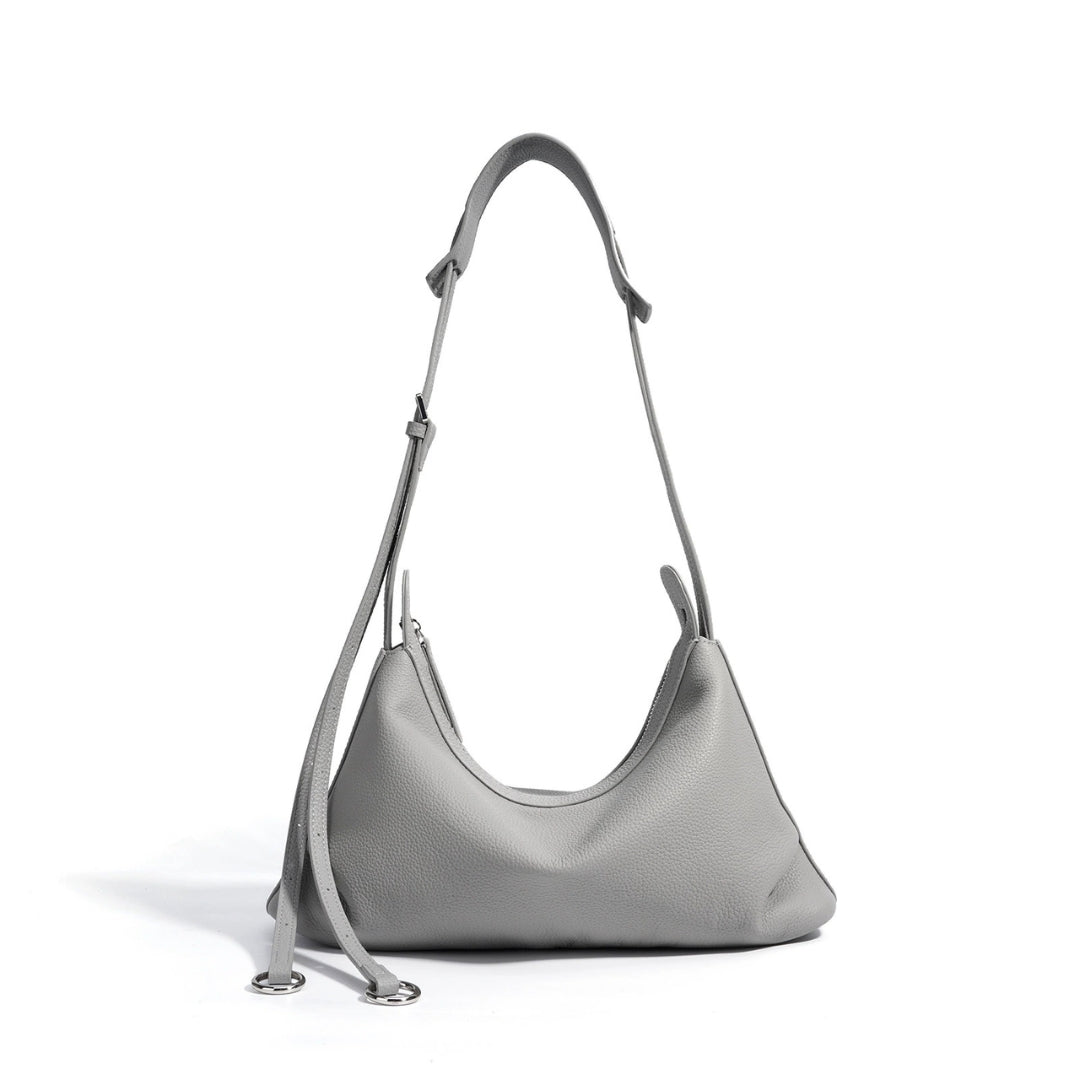 Cora | Premium Leather Shoulder Bag | Adjustable Strap Design Gray