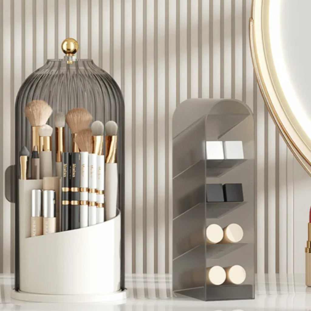 Deluxe Rotating Makeup Organizer Acrylic Cosmetic Storage
