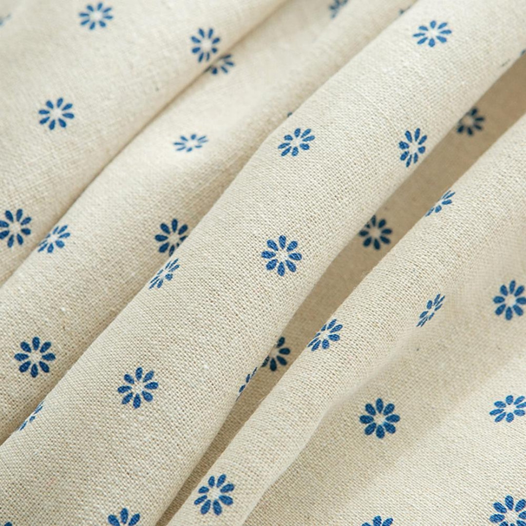 Charming Blue Flower Tablecloth | Decorative Table Accent
