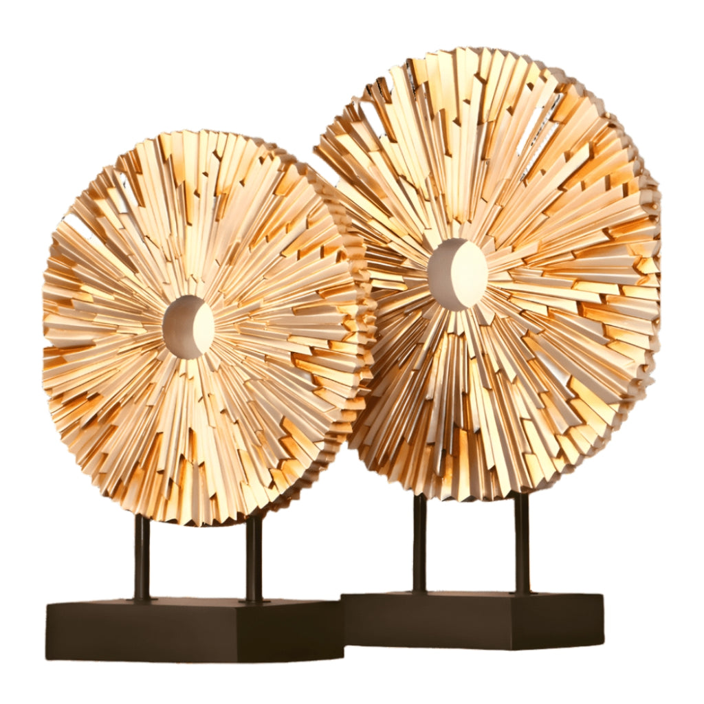 Elegant Round Resin Figurine | Subtle Luxury Home Accent