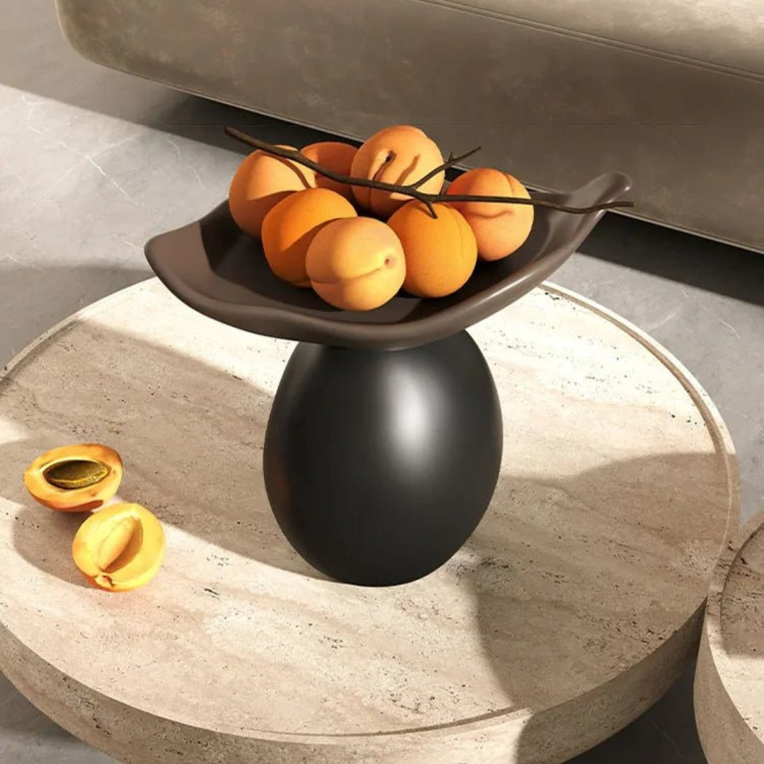 Artistic Asymmetrical Resin Sculptural Bowl for Kitchen