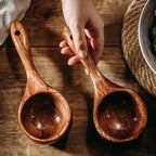 Artisan Wooden Kitchen Scoop with Balanced Ergonomic Grip