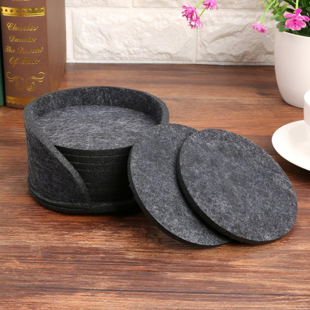 Luxe Felt Coaster Set for Elegant Table Surface Protection