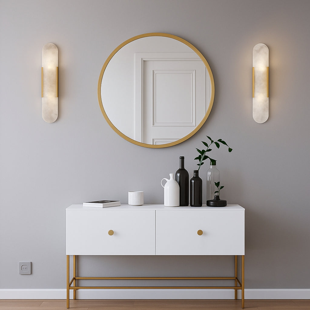 Sculptural Marble Bedside Wall Sconce | Interior Light Decor