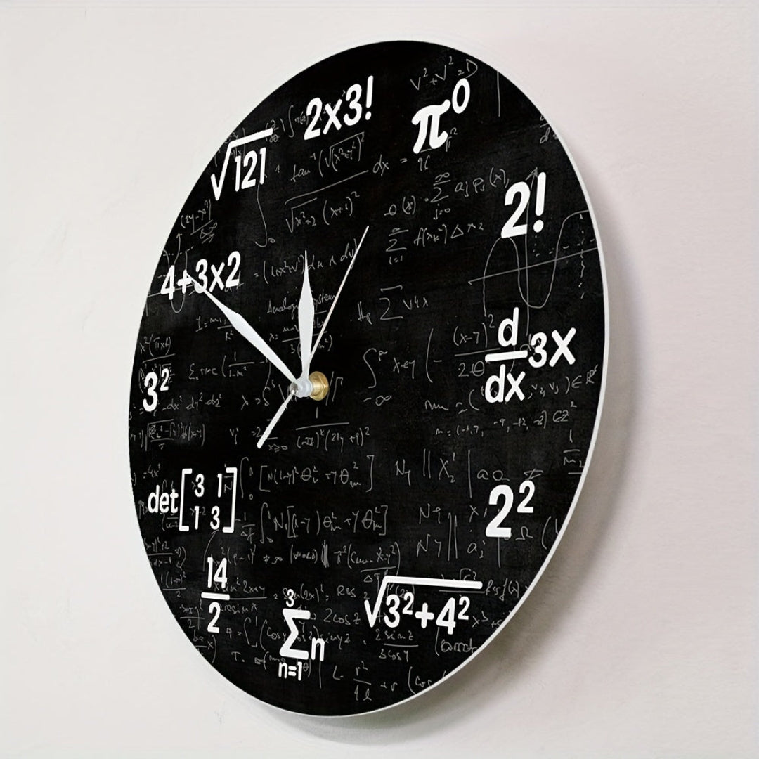 Creative Acrylic Wall Clock with Math Formula Art | Wall Decor
