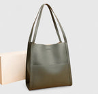 Women’s Minimalist Structured Shoulder Bag for Everyday Use Green