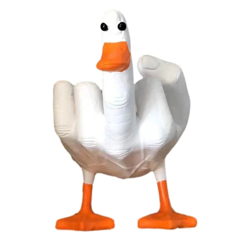 Modern Duck Sculpture Minimal Home Accent Decorative Figure White