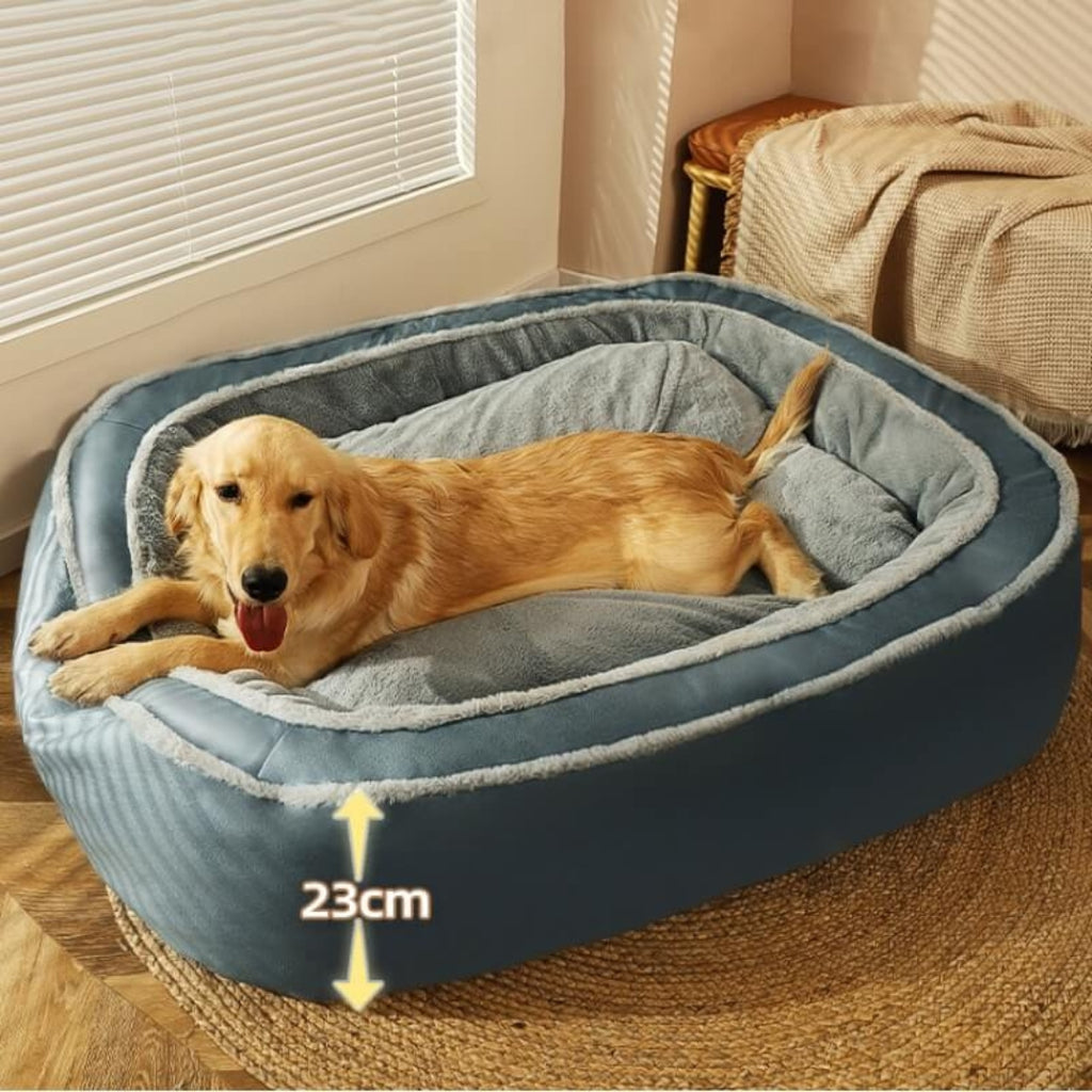 Supportive Large Orthopedic Dog Bed with Plush Comfort Sleep