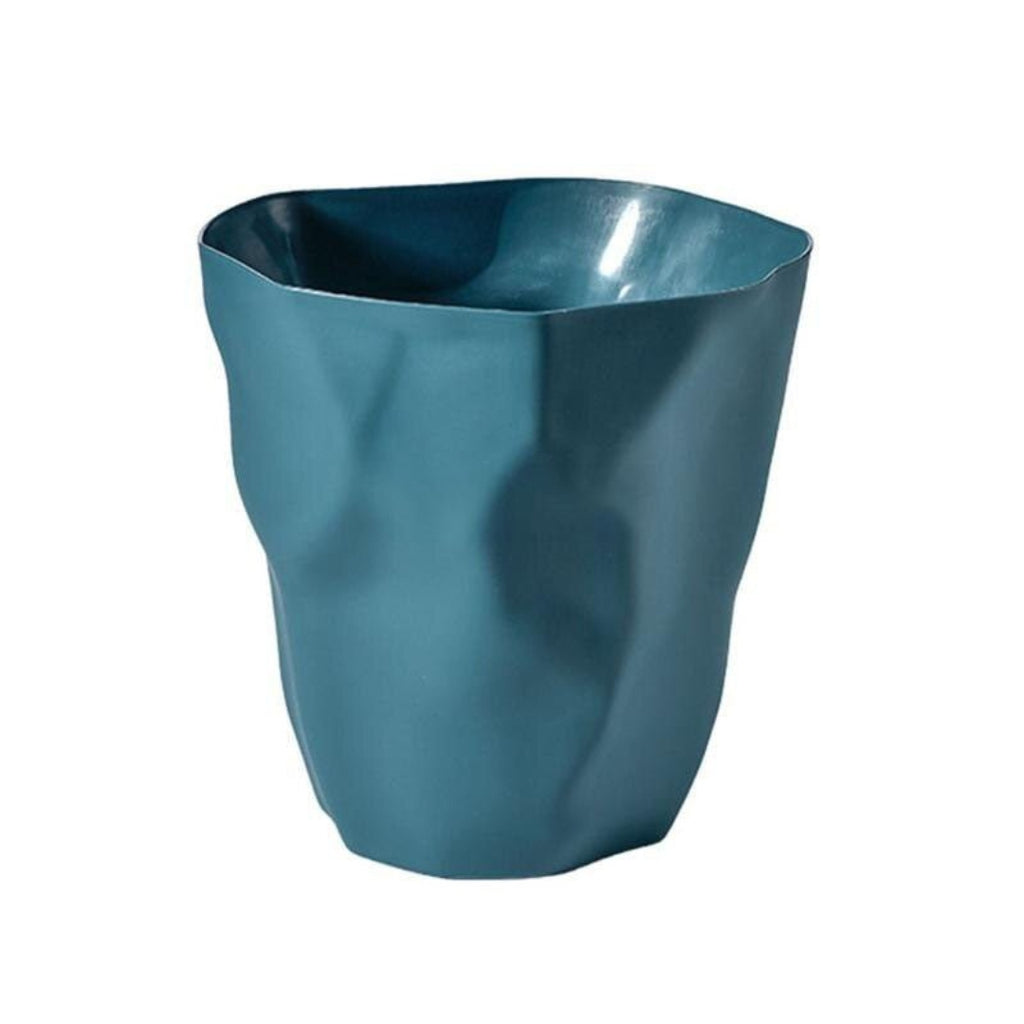 Sculptural Irregular Trash Can | Modern Space Accent Use Navy