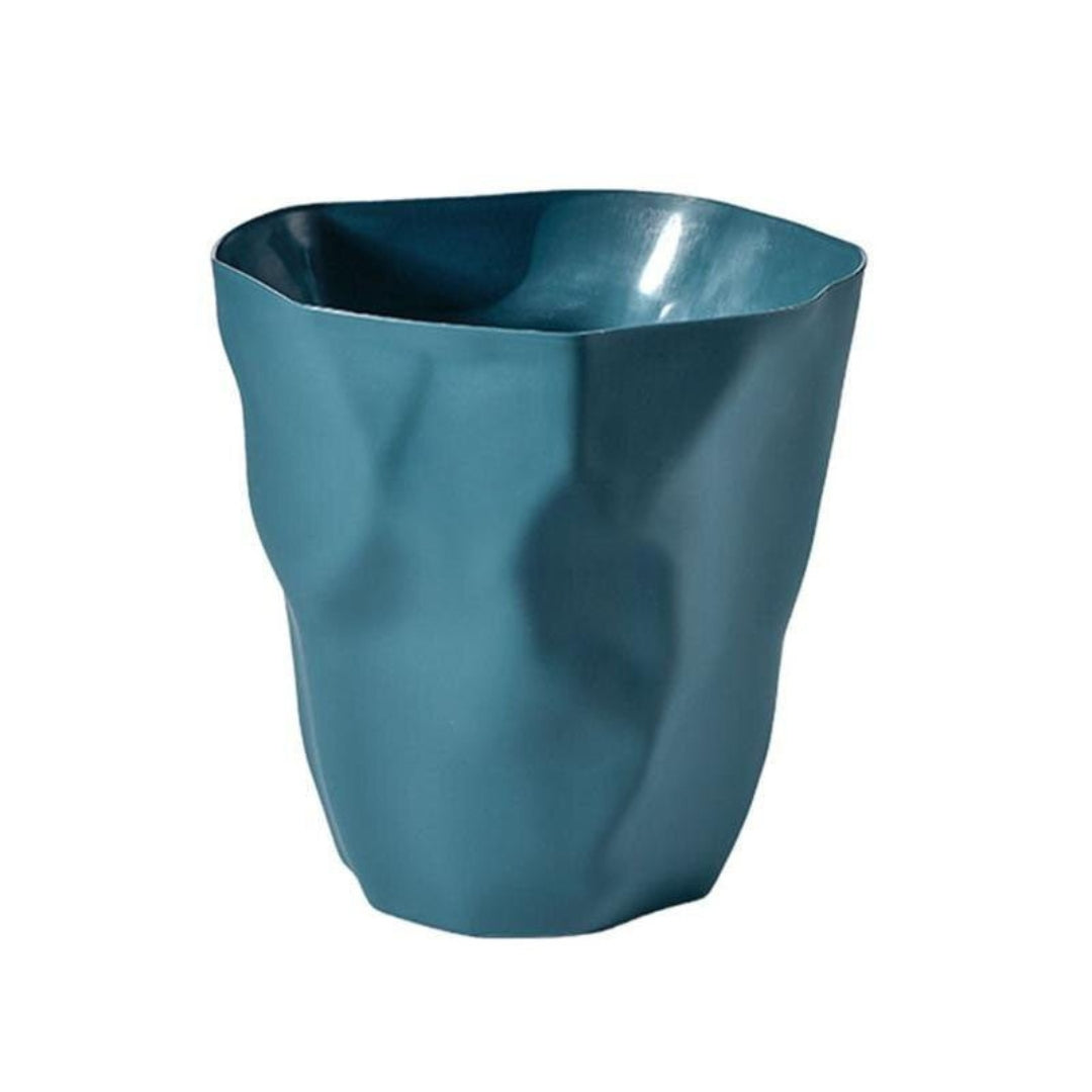 Sculptural Irregular Trash Can | Modern Space Accent Use Navy