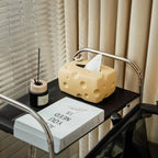 Playful Cheese Shaped Ceramic Tissue Box | Modern Accent