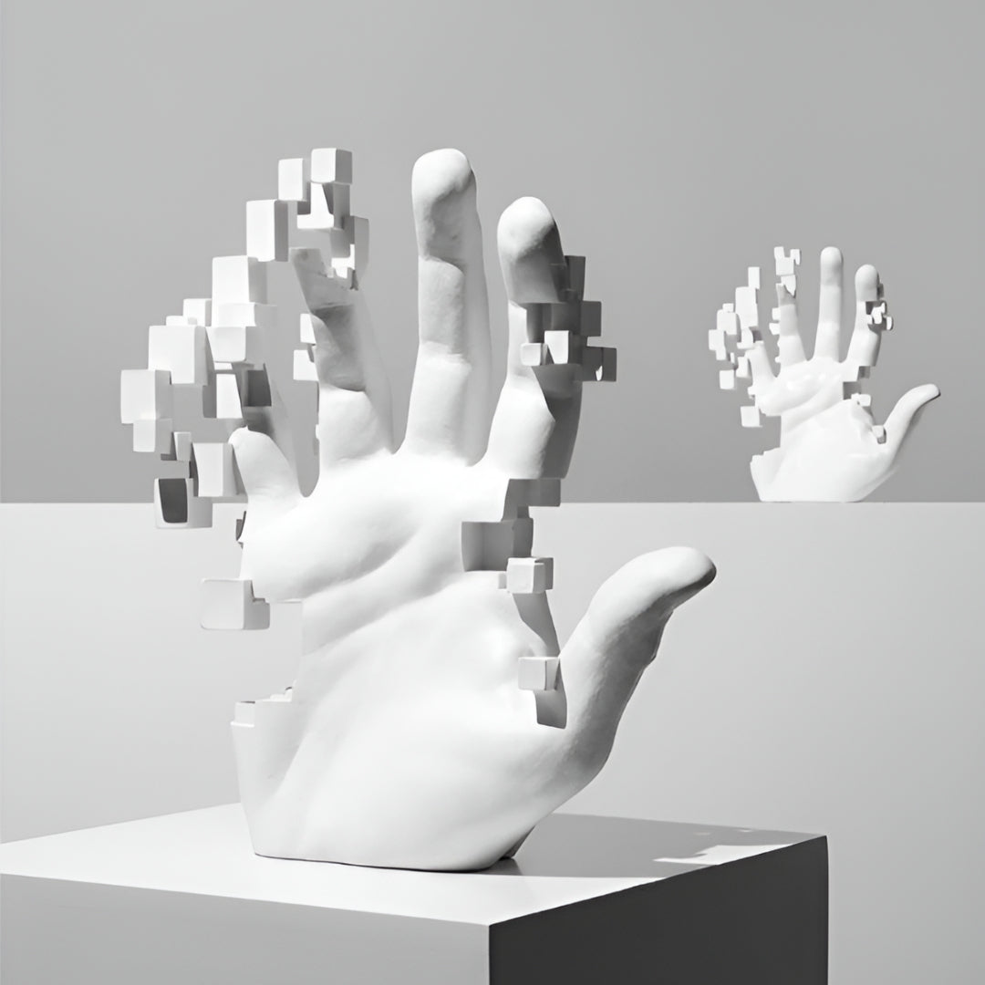 Sculptural Abstract Hand Statue for Modern Interior Style 20 cm x 6 cm x 20 cm