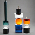 Colourful Geometric Crystal Candle Holder for Modern Decor
