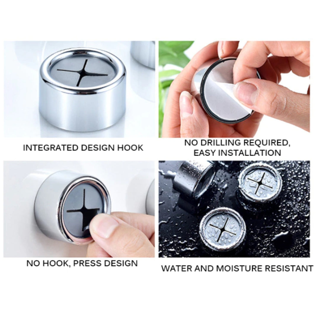 Clean Self Adhesive Towel Holders for Kitchen Bath Set of 3