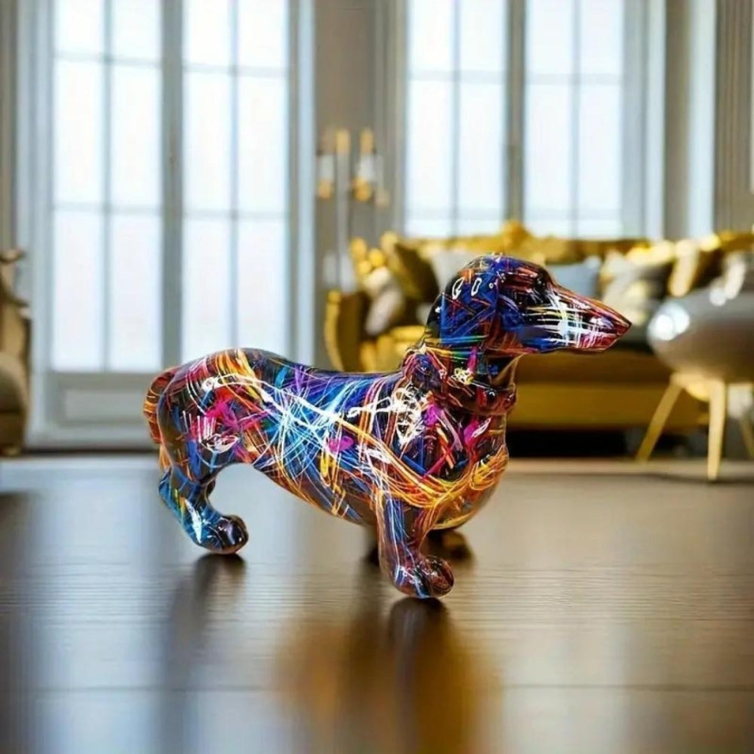 Sculptural Dachshund Dog Figurine | Artistic Home Decor