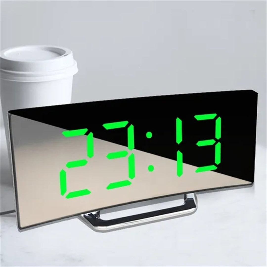 Modern Digital Alarm Clock | Clean Time Display for Interiors Green