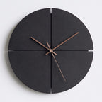 Minimalist Silent Quartz Wall Clock for Modern Interiors Black