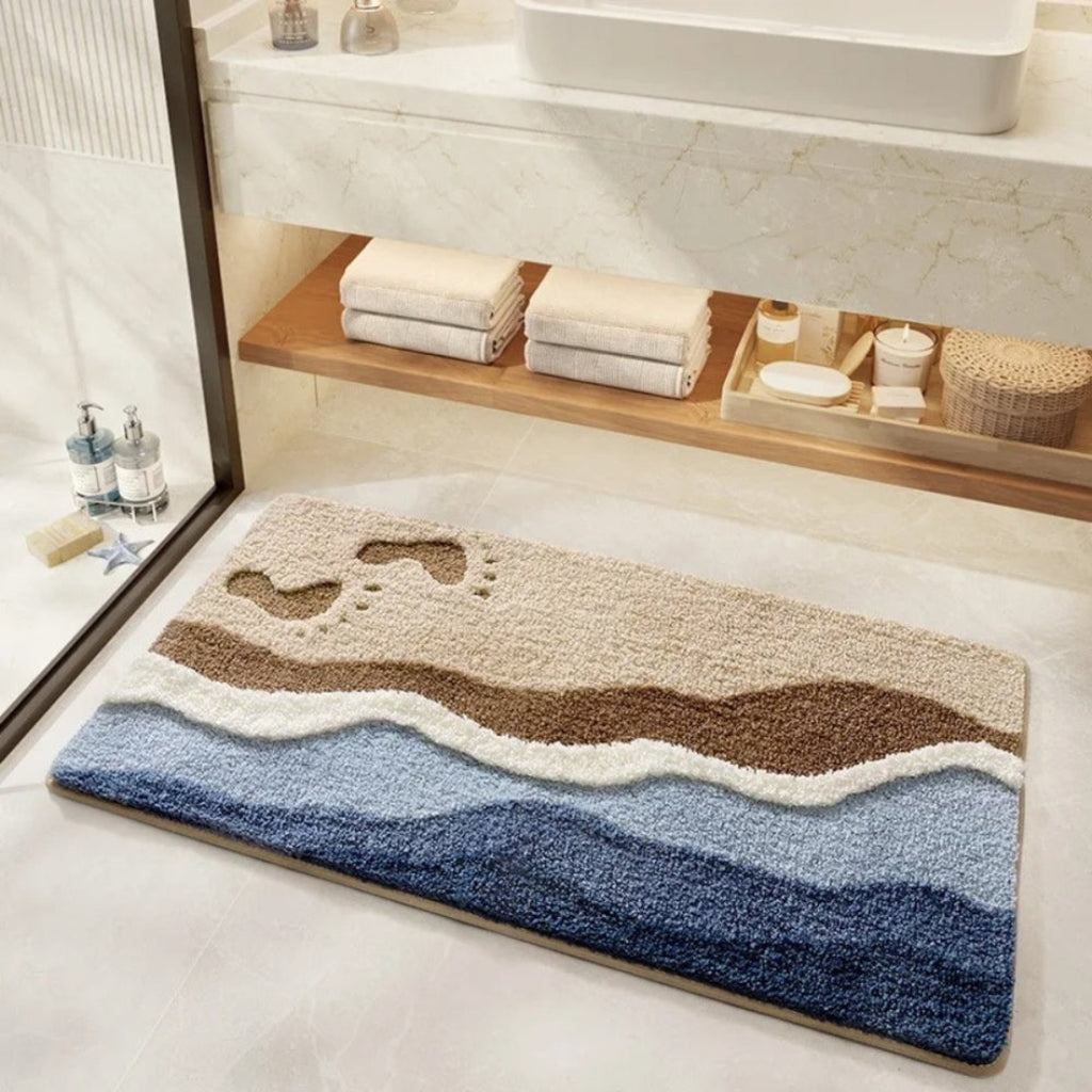 Minimal Bathroom Mat for Clean Modern Interior Styling Sandy Coast