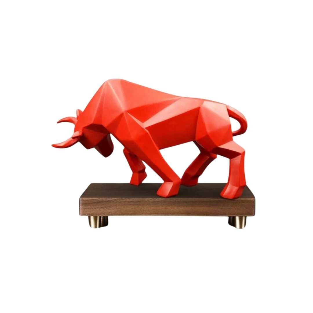 Dynamic Charging Bull Statue | Contemporary Decor Statement
