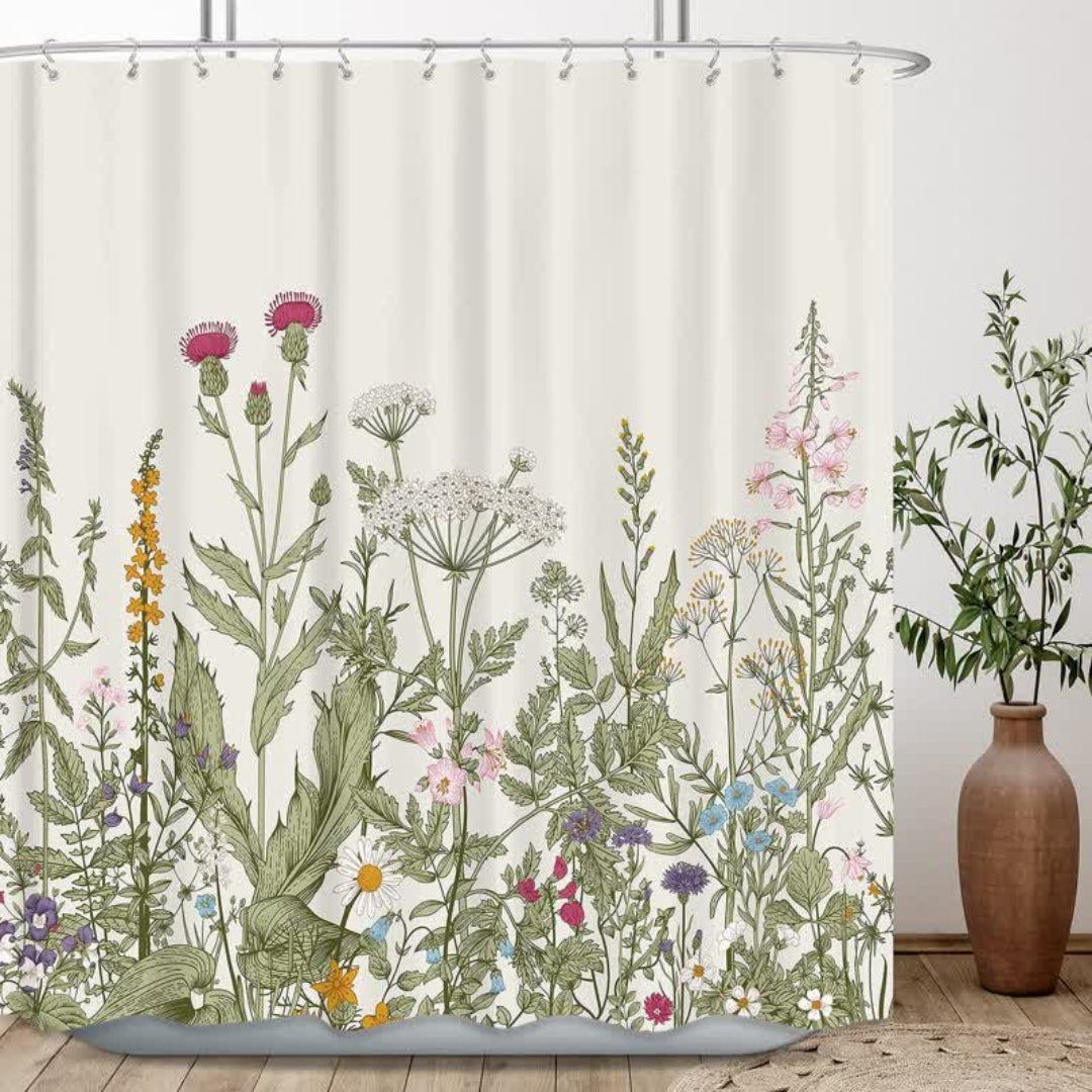 Rustic Waterproof Shower Curtain for Rural Bathroom Decor Design C 180 x 180cm