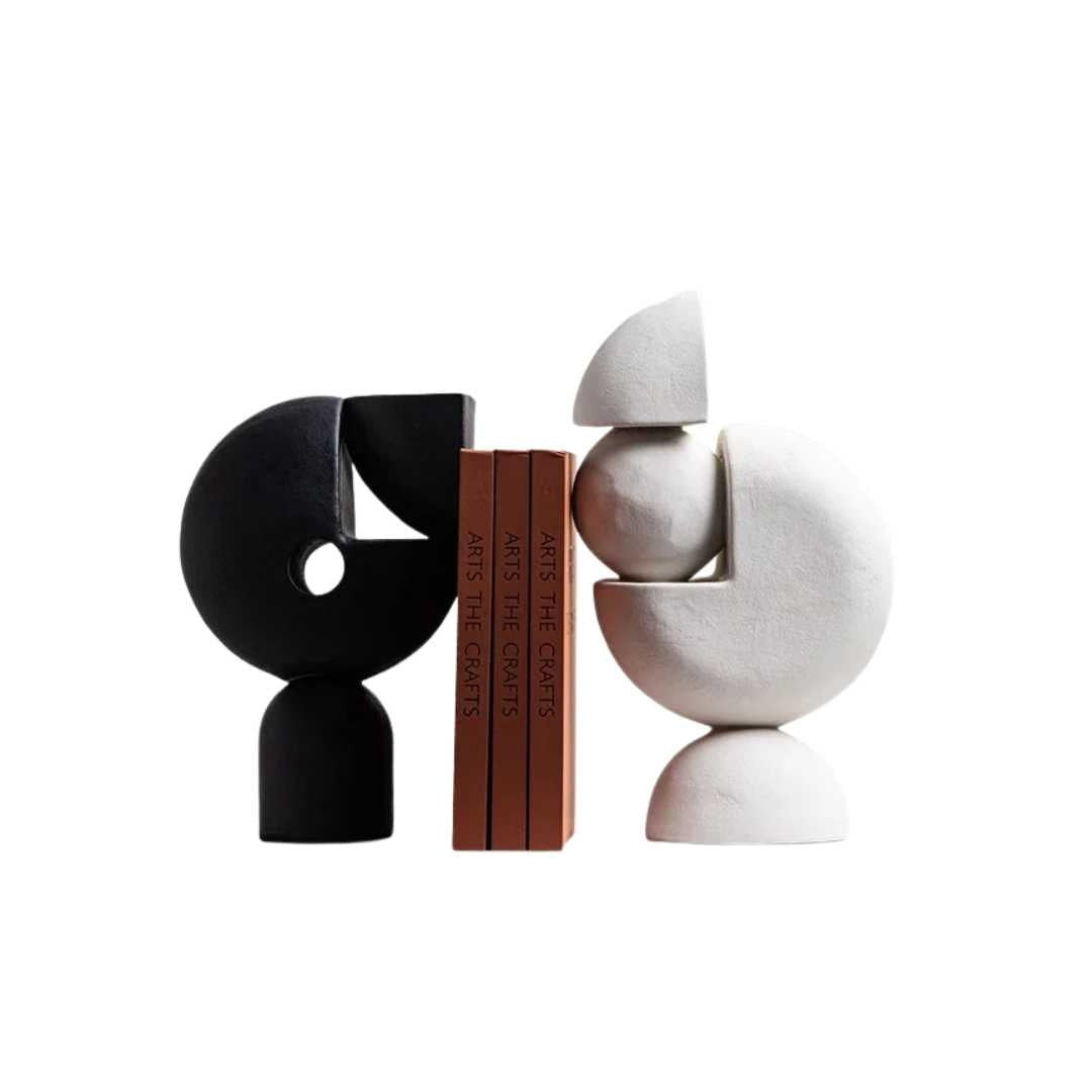 Architectural Geometric Resin Sculpture for Home Display