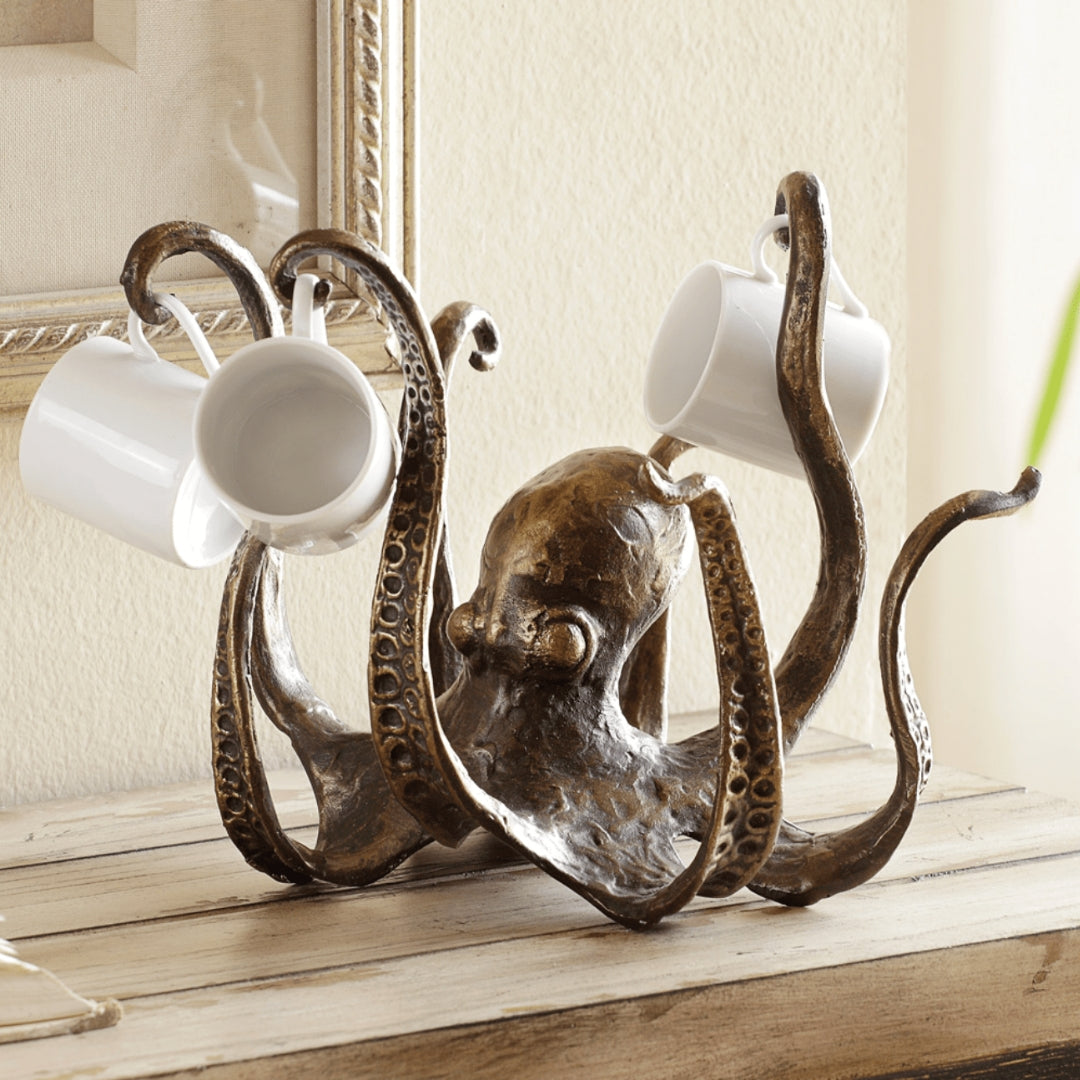 Whimsical Octopus Mug Holder Stand for Countertop Storage Octopus