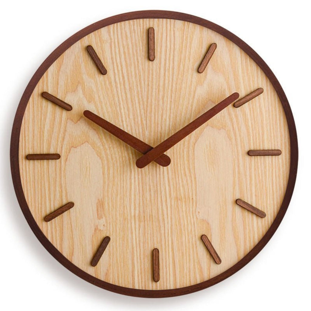 Organic Wood Wall Clock with Silent Mechanism for Living Style 4