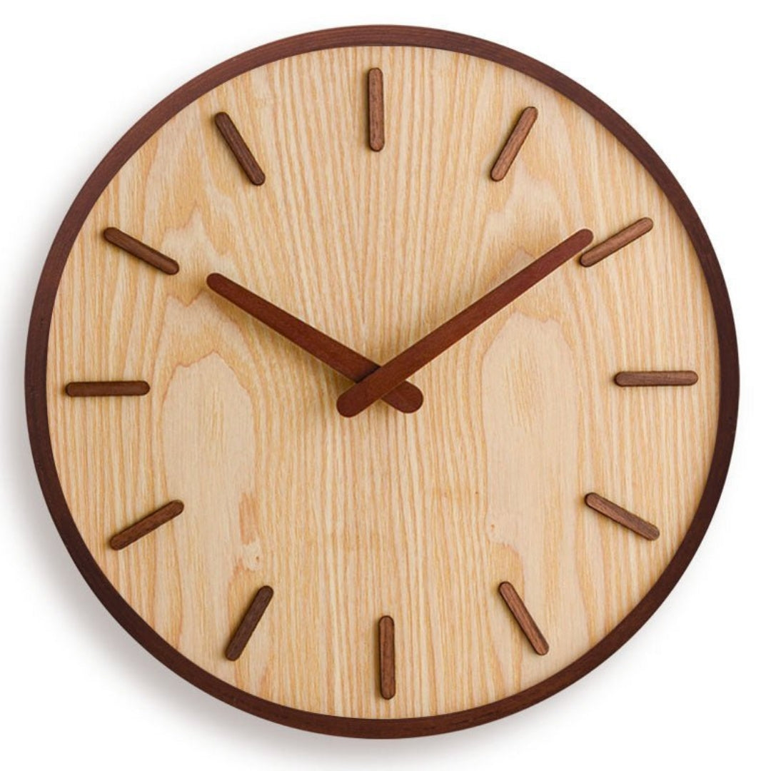 Organic Wood Wall Clock with Silent Mechanism for Living Style 4