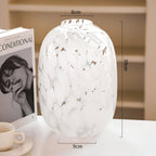 Luxury Marble Effect Glass Vase | Premium Interior Decor