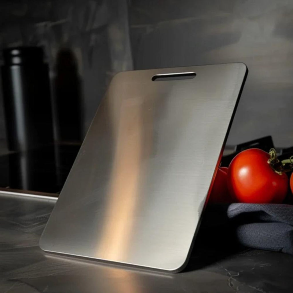Modern Stainless Steel Cutting Board | Sustainable Kitchen Silver