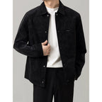 Men’s Versatile Button-Down Shirt Jacket with Pockets