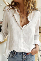 Women’s Timeless Button Blouse – Effortless Summer Style White