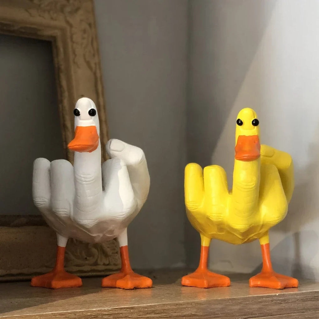 Modern Duck Sculpture Minimal Home Accent Decorative Figure