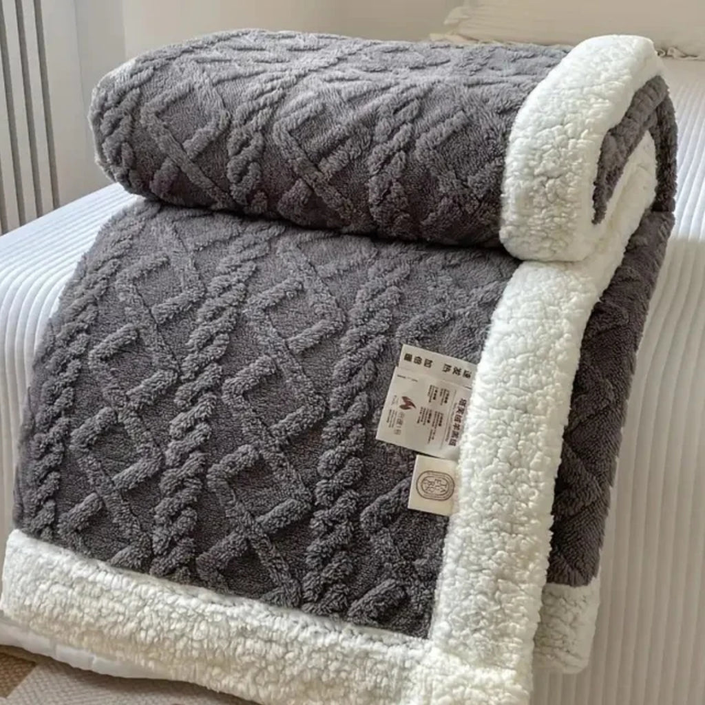 Plush Snuggle Blanket | Cozy Throw Blanket for Home Living Gray