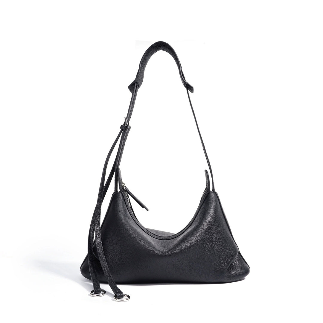 Cora | Premium Leather Shoulder Bag | Adjustable Strap Design Black