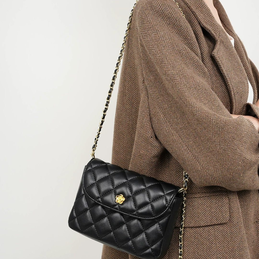 Fumiya | Women’s Luxe Quilted Crossbody | Adjustable Chain