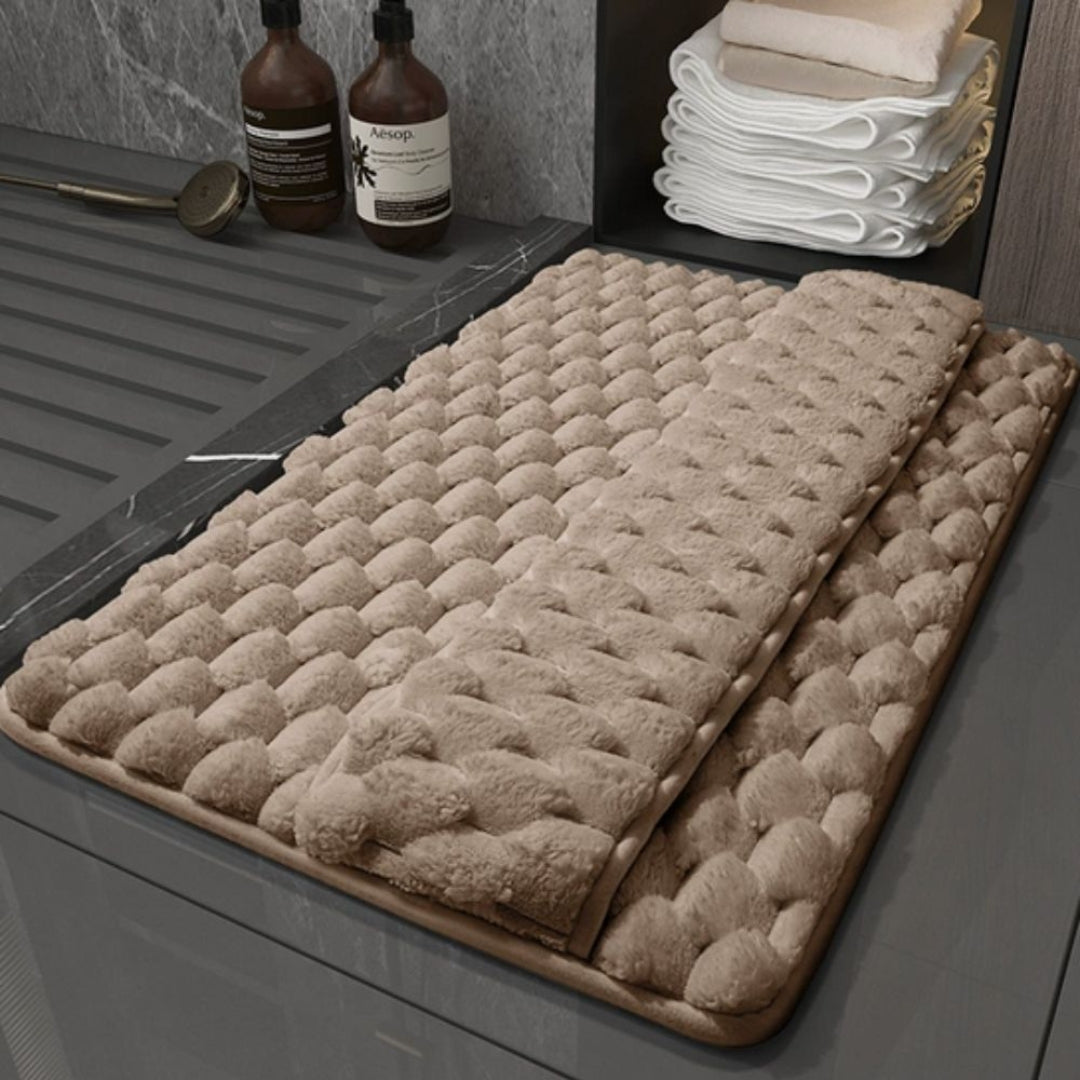 Supportive Memory Foam Bath Mat | Comfort Bathroom Rug Mat Beige