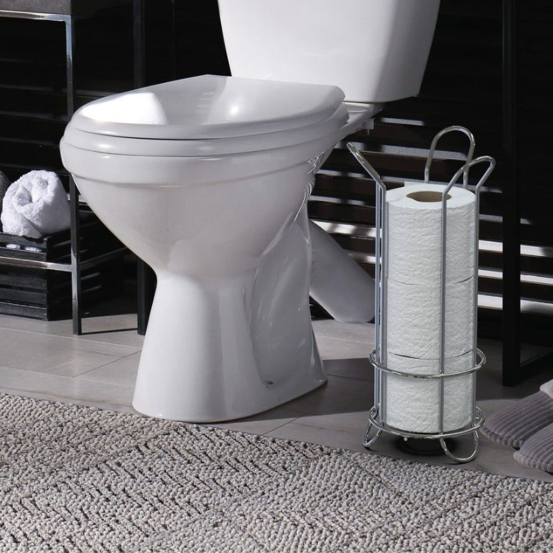 Modern Toilet Paper Holder | Space Saving Stand