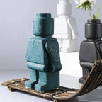 Playful Ceramic Robot Vase for Modern Home Decor Accent