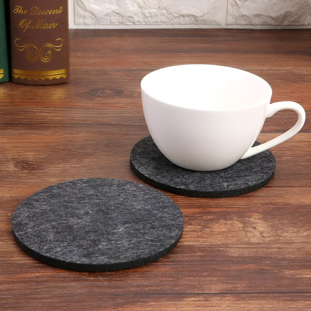 Luxe Felt Coaster Set for Elegant Table Surface Protection